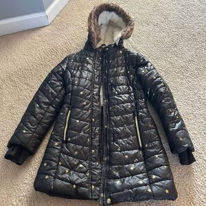 Girls Heavy Cat n Jack Winter Coat Knee Lengh with Hood Size 7/8